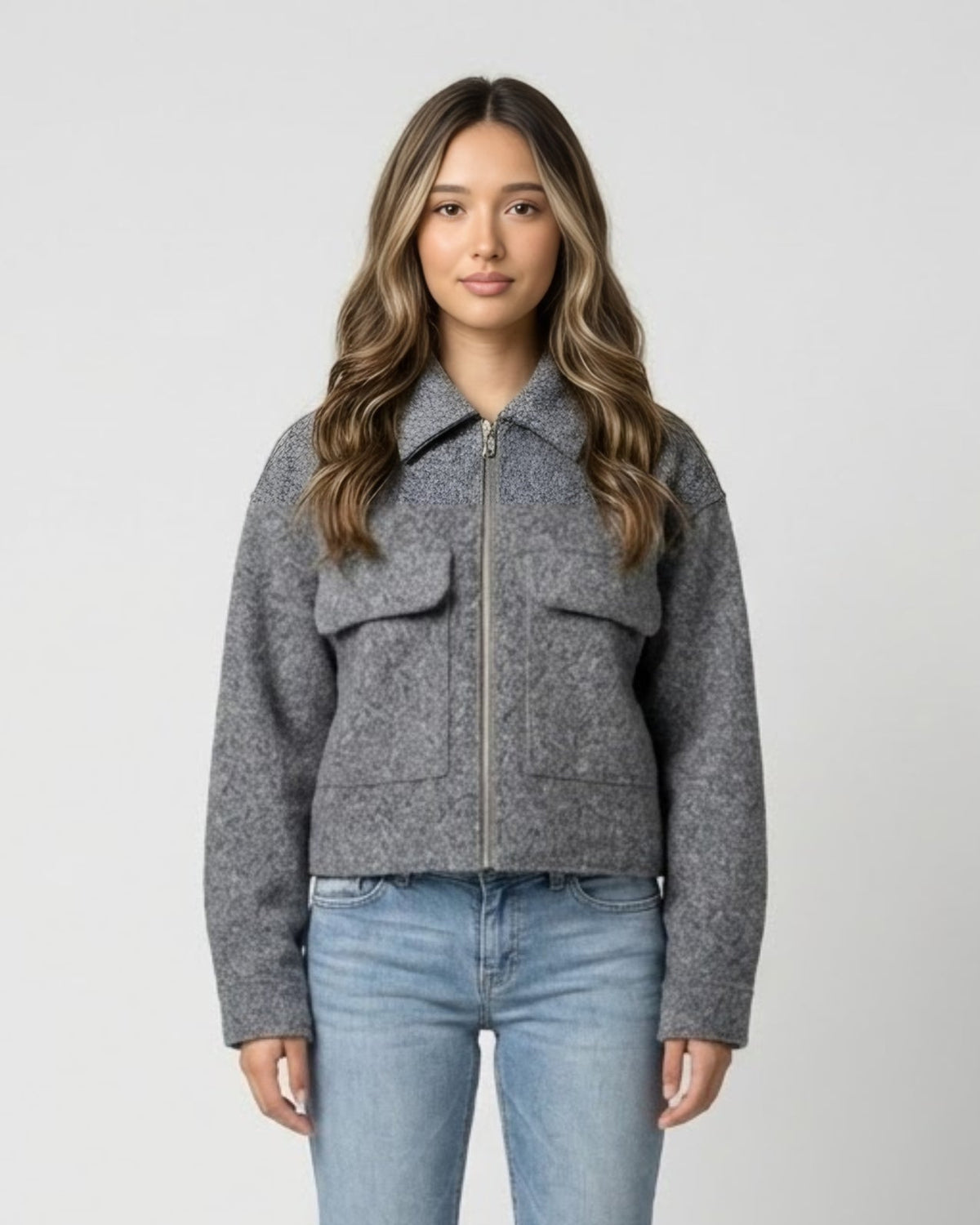 Veste courte en laine