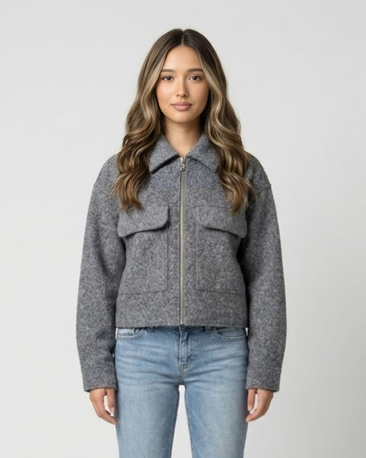 Veste courte en laine