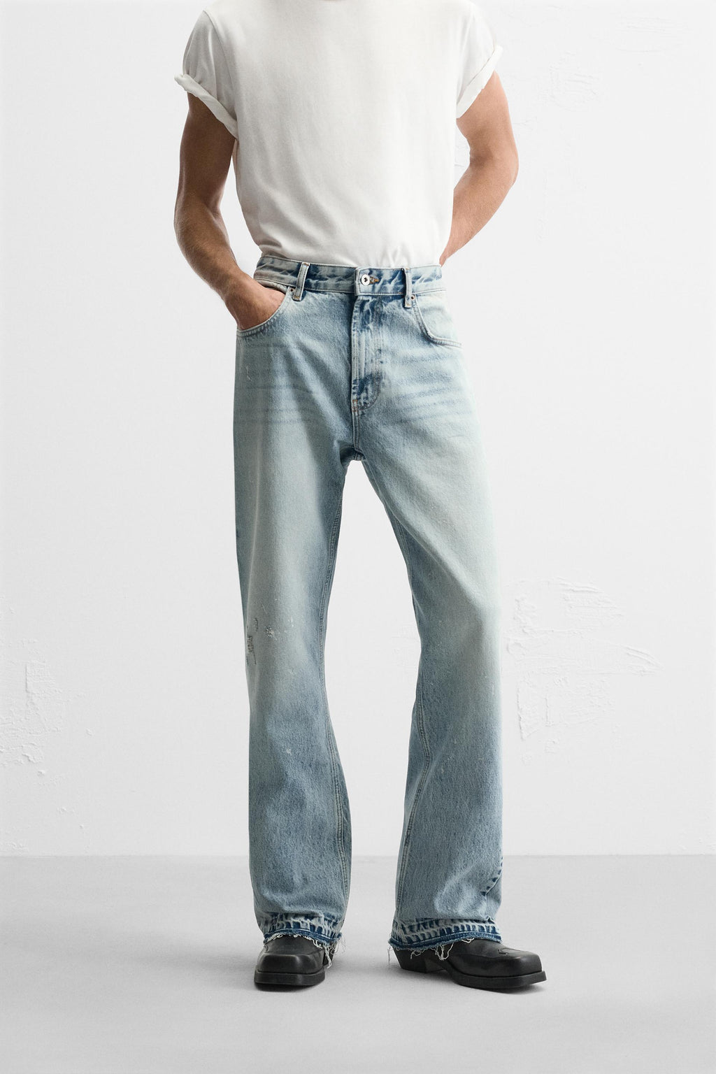 Jean évasé délavé™