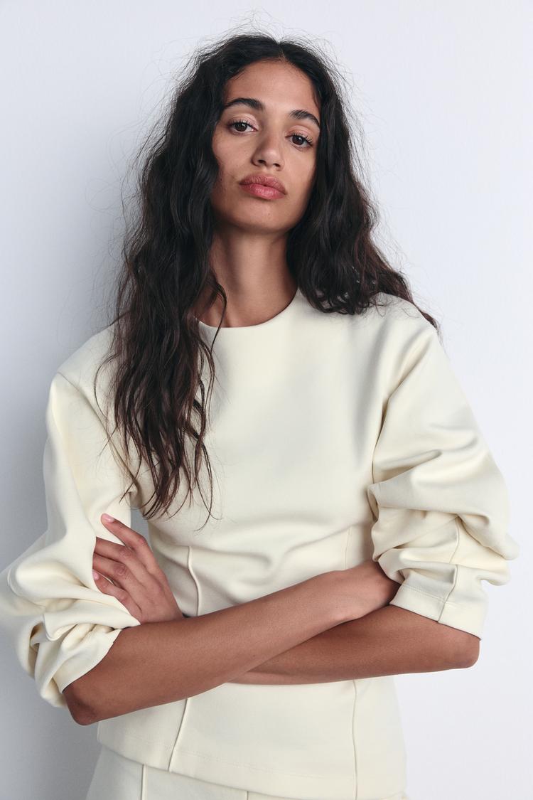 Sweat-shirt interlock ajusté