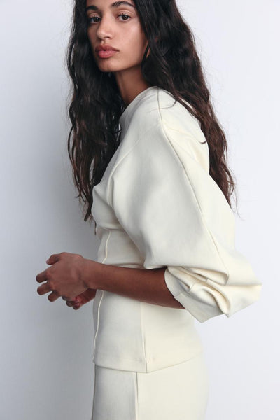 Sweat-shirt interlock ajusté