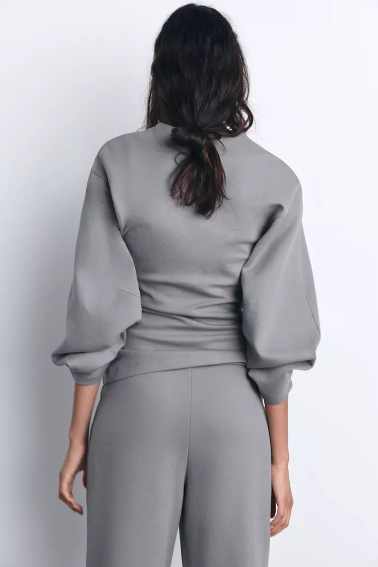 Sweat-shirt interlock ajusté