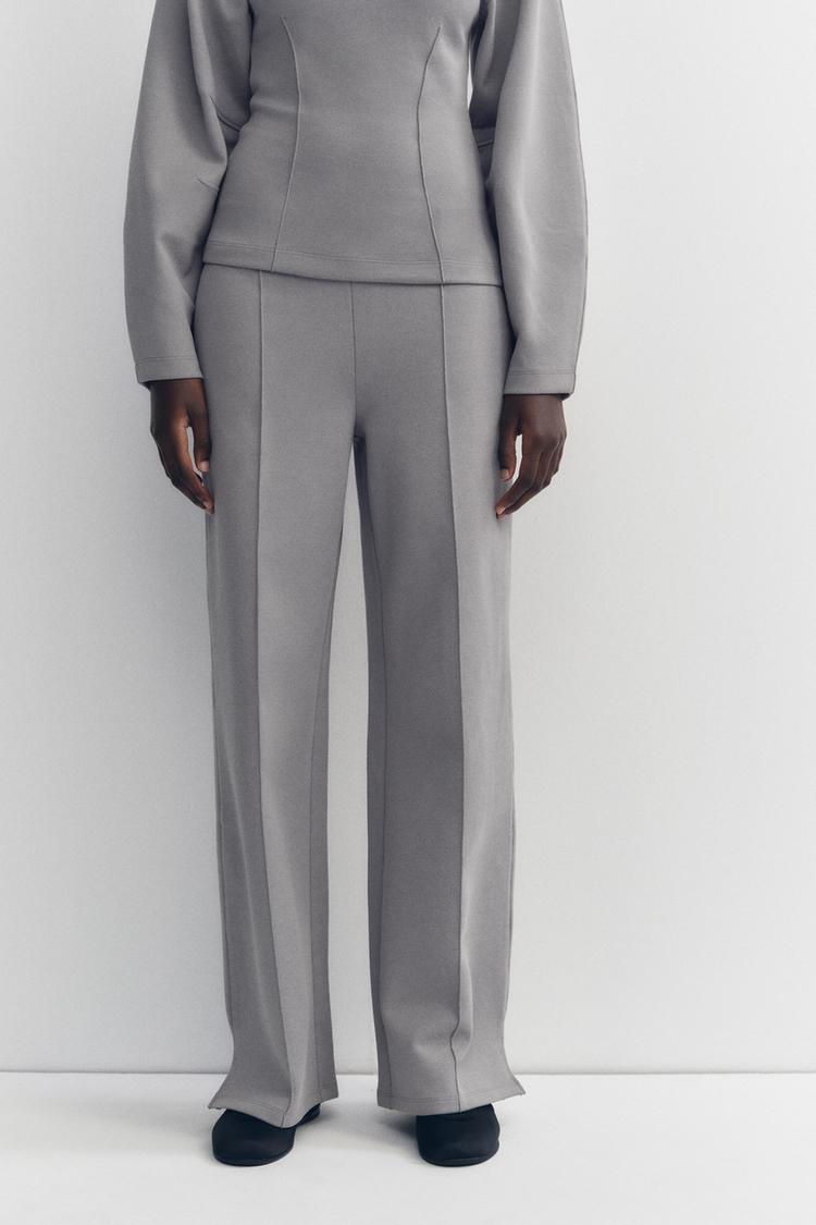 Pantalon interlock ajusté