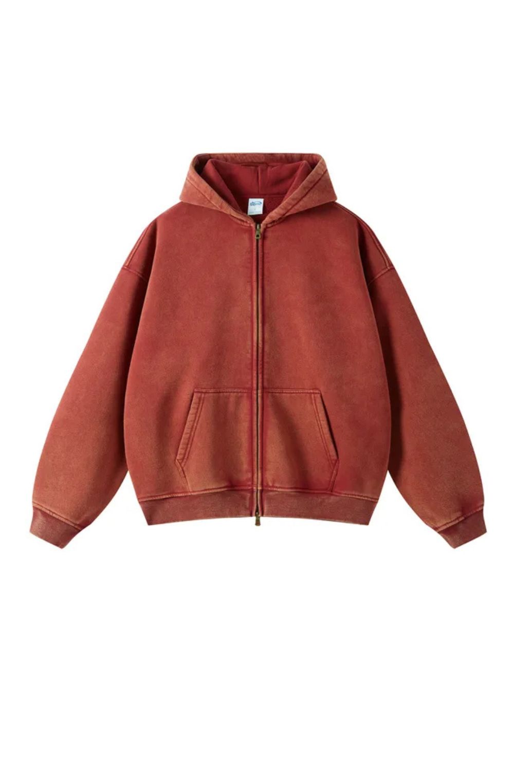 Sweat à capuche zippé graphique épais