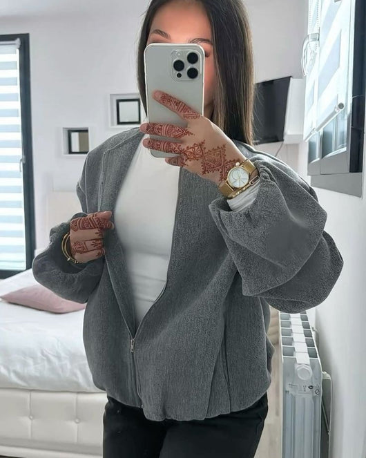 Veste zippée à bulles