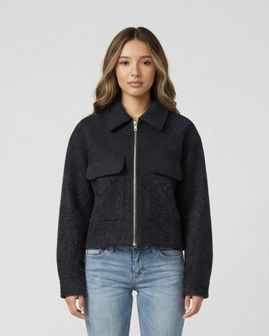 Veste courte en laine