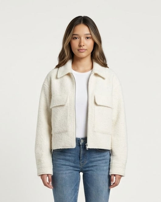 Veste courte en laine