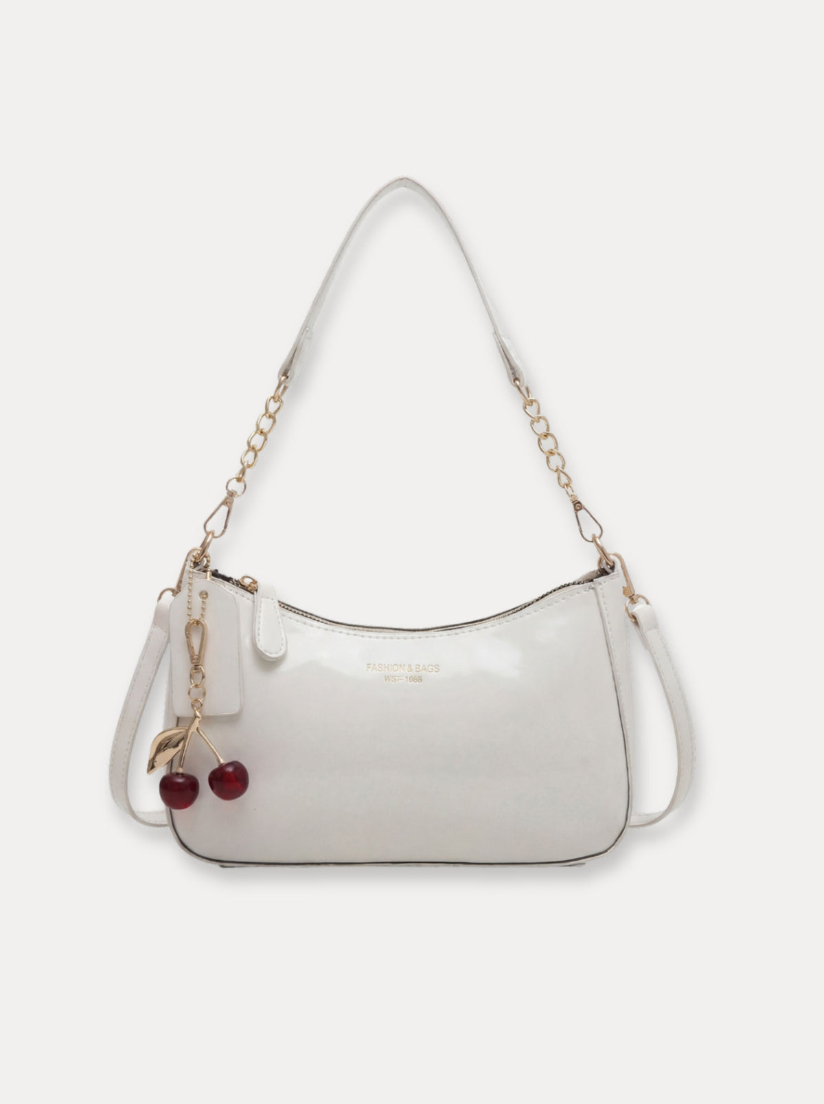 Sac à bandoulière à breloque cerise