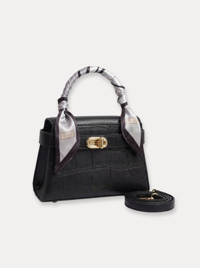 Mini sac à poignée foulard