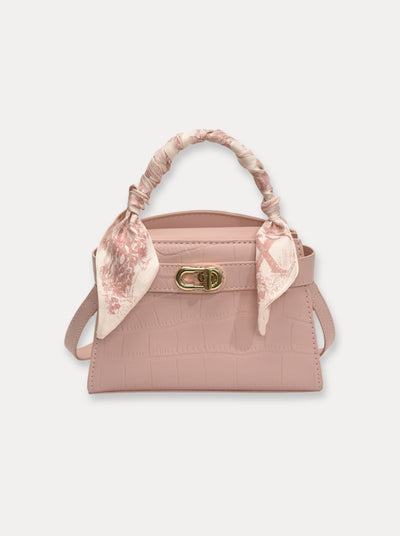 Mini sac à poignée foulard