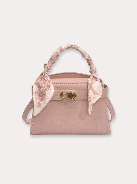 Mini sac à poignée foulard
