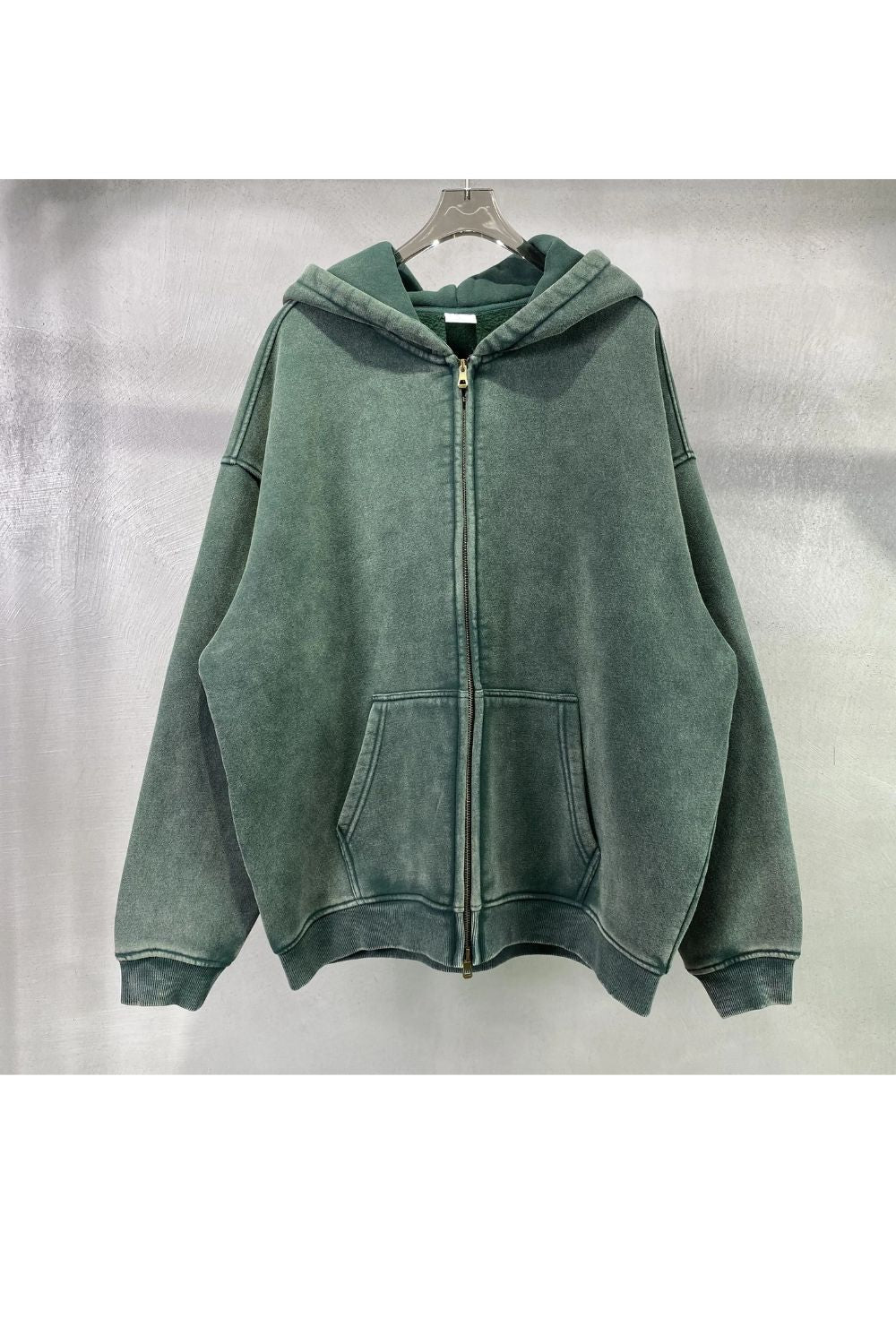 Sweat à capuche zippé graphique épais