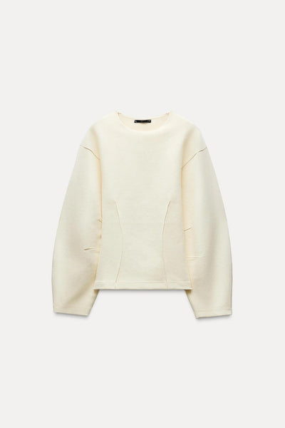 Sweat-shirt interlock ajusté