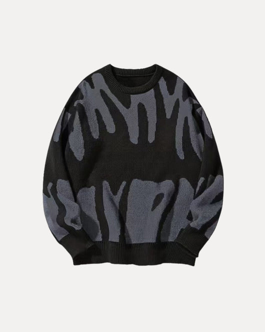 Pull en maille à motif