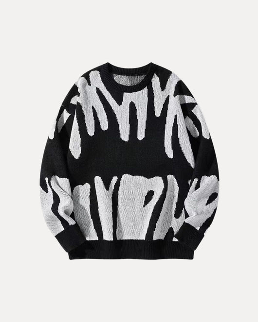 Pull en maille à motif