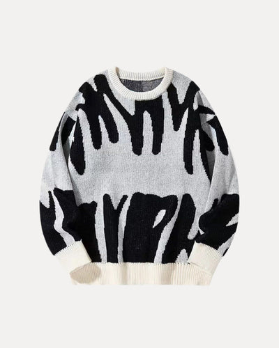 Pull en maille à motif
