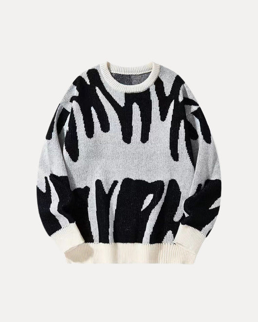 Pull en maille à motif