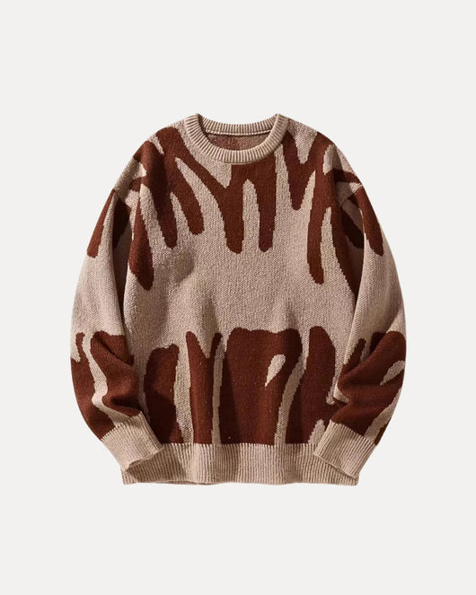 Pull en maille à motif