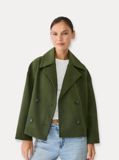 Manteau court en laine Heritage