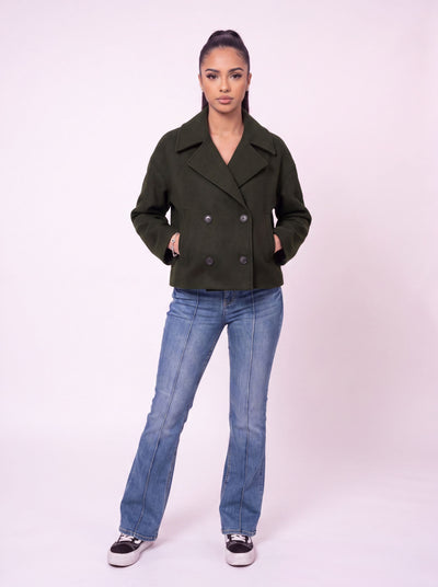 Manteau court en laine Heritage