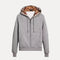 Sweat à capuche zippé à carreaux