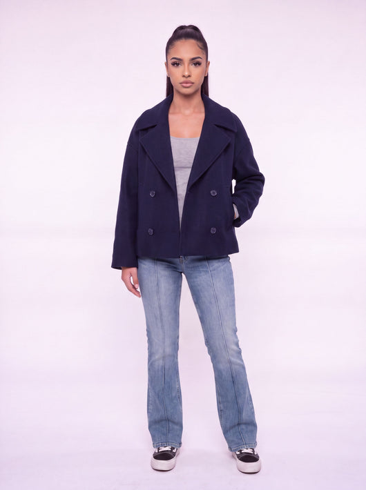 Manteau court en laine Heritage