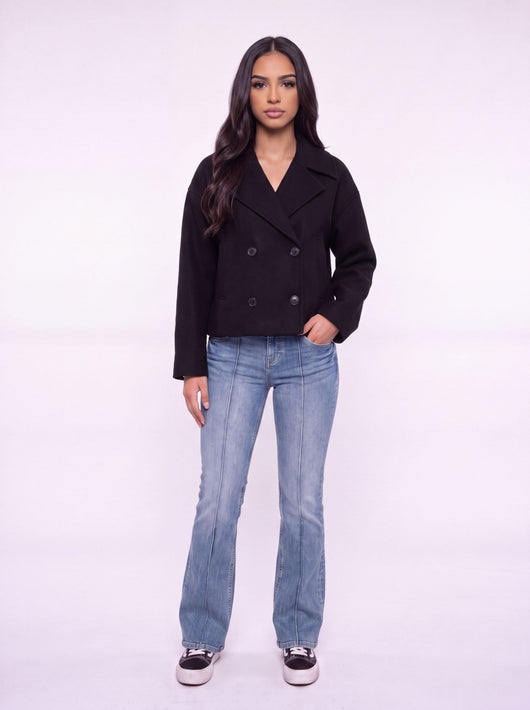 Manteau court en laine Heritage
