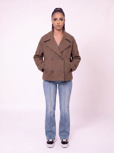 Manteau court en laine Heritage