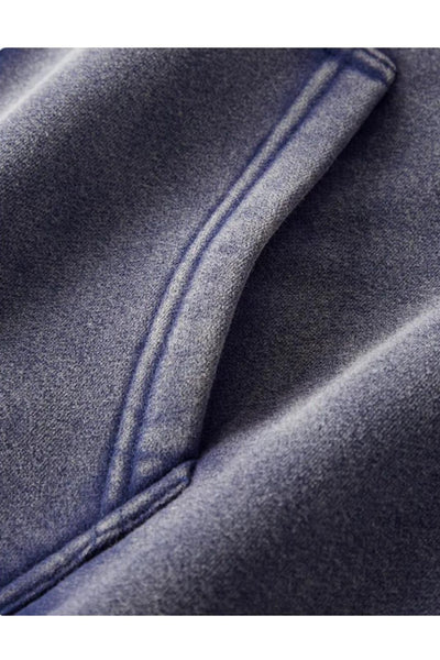Sweat à capuche zippé graphique épais