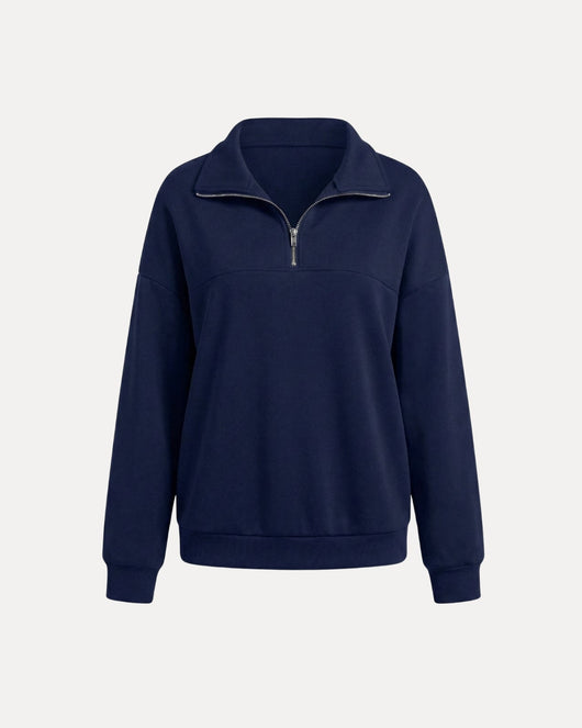 Sweat zippé demi-lune