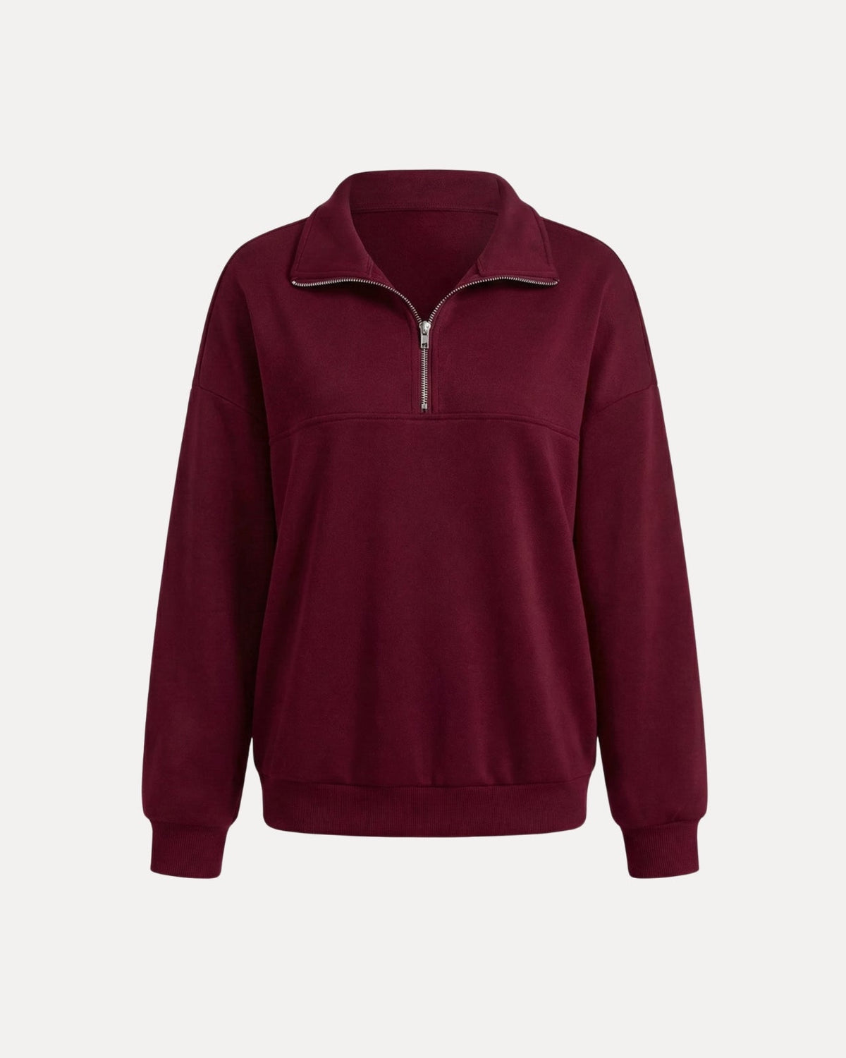 Sweat zippé demi-lune