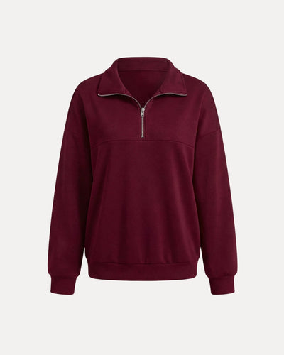 Sweat zippé demi-lune