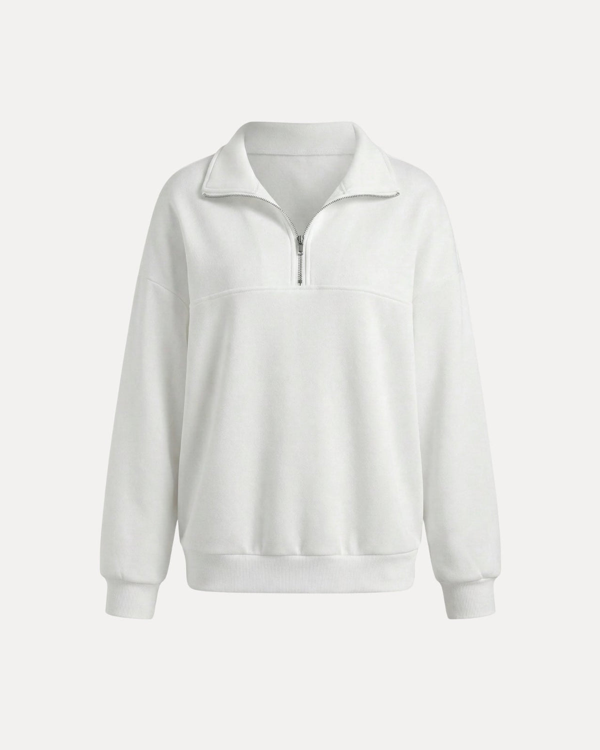 Sweat zippé demi-lune