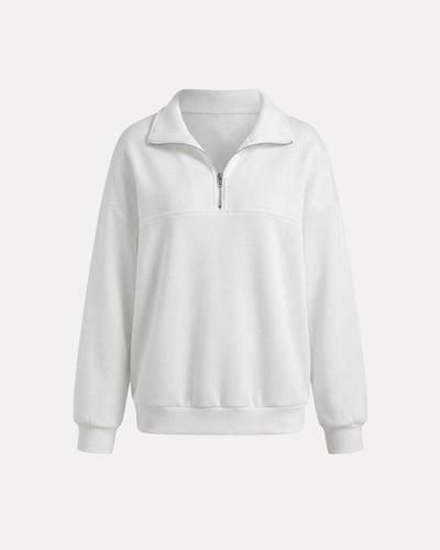 Sweat zippé demi-lune