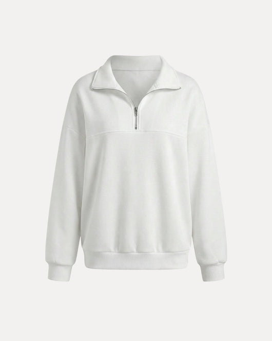 Sweat zippé demi-lune