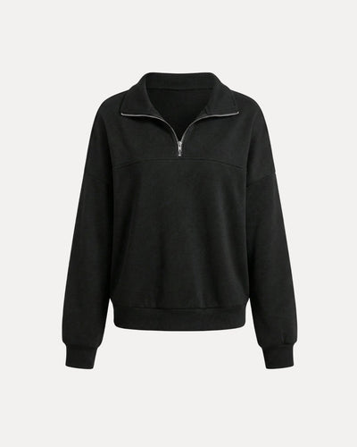 Sweat zippé demi-lune