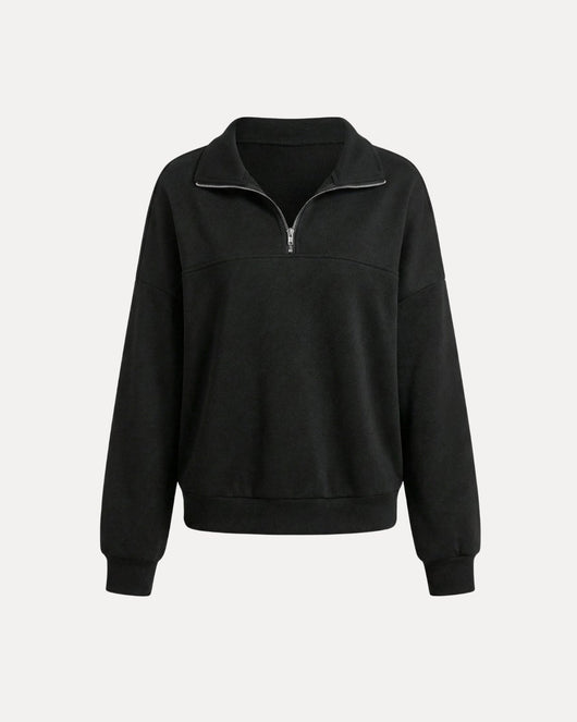 Sweat zippé demi-lune
