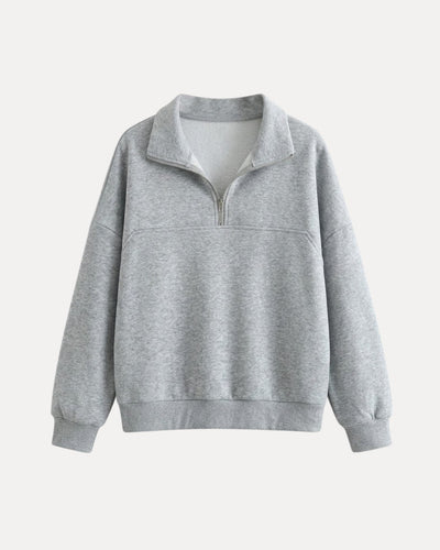 Sweat zippé demi-lune