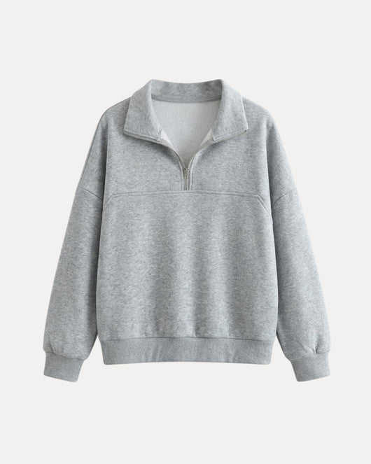 Sweat zippé demi-lune