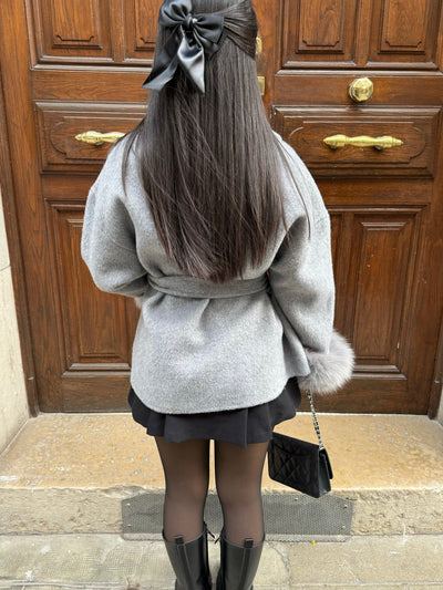 Manteau en laine avec fourrure