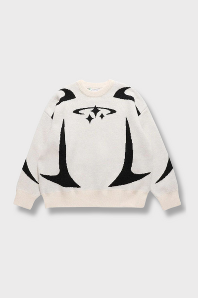 Pull en maille étoiles Y2K