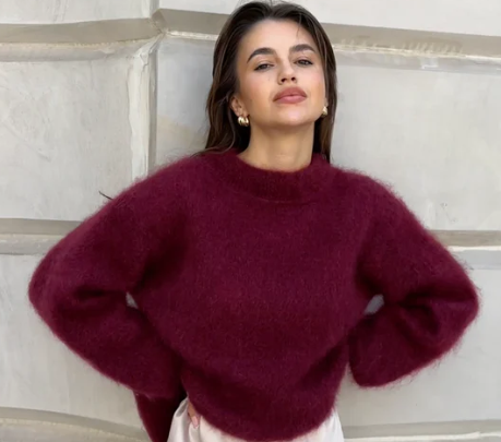 Pull oversize en mélange mohair