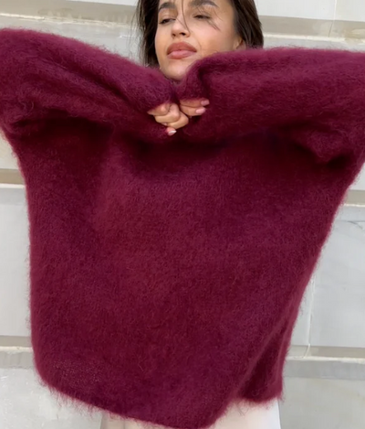 Pull oversize en mélange mohair