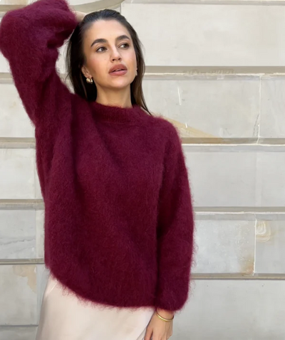 Pull oversize en mélange mohair