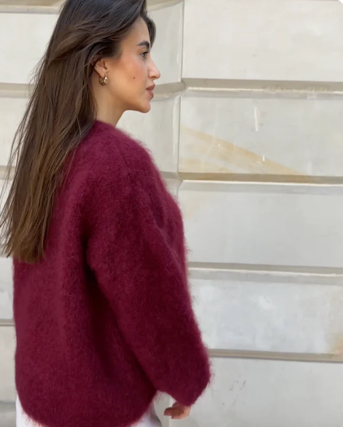 Pull oversize en mélange mohair