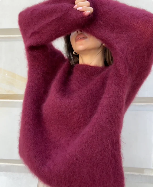Pull oversize en mélange mohair