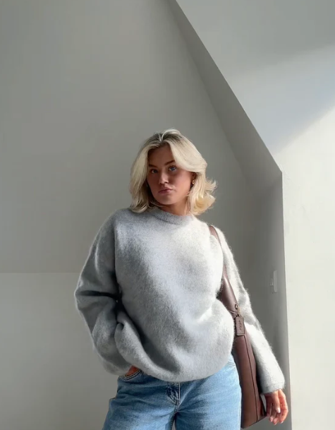 Pull oversize en mélange mohair