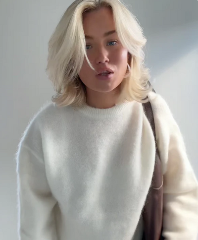 Pull oversize en mélange mohair