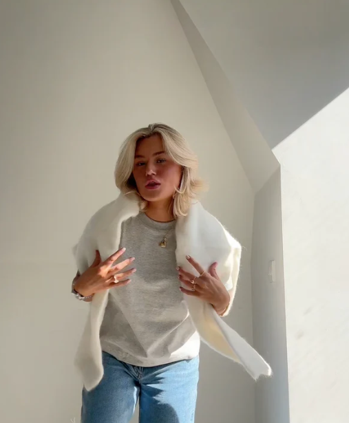 Pull oversize en mélange mohair
