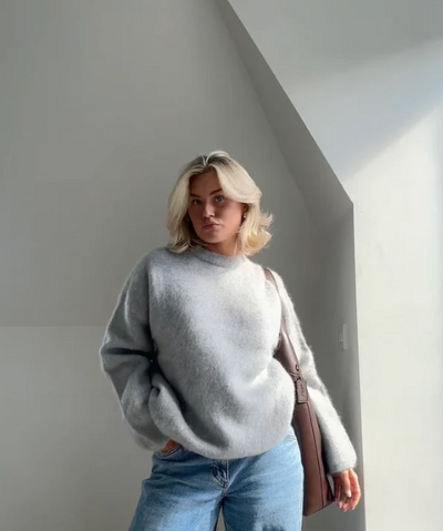 Pull oversize en mélange mohair
